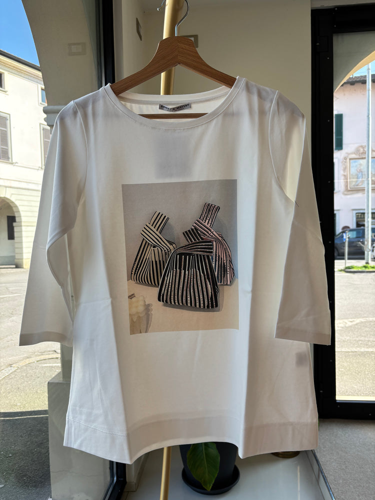 DANIEL & MAYER - MAGLIA IN COTONE - STAMPA ROSA