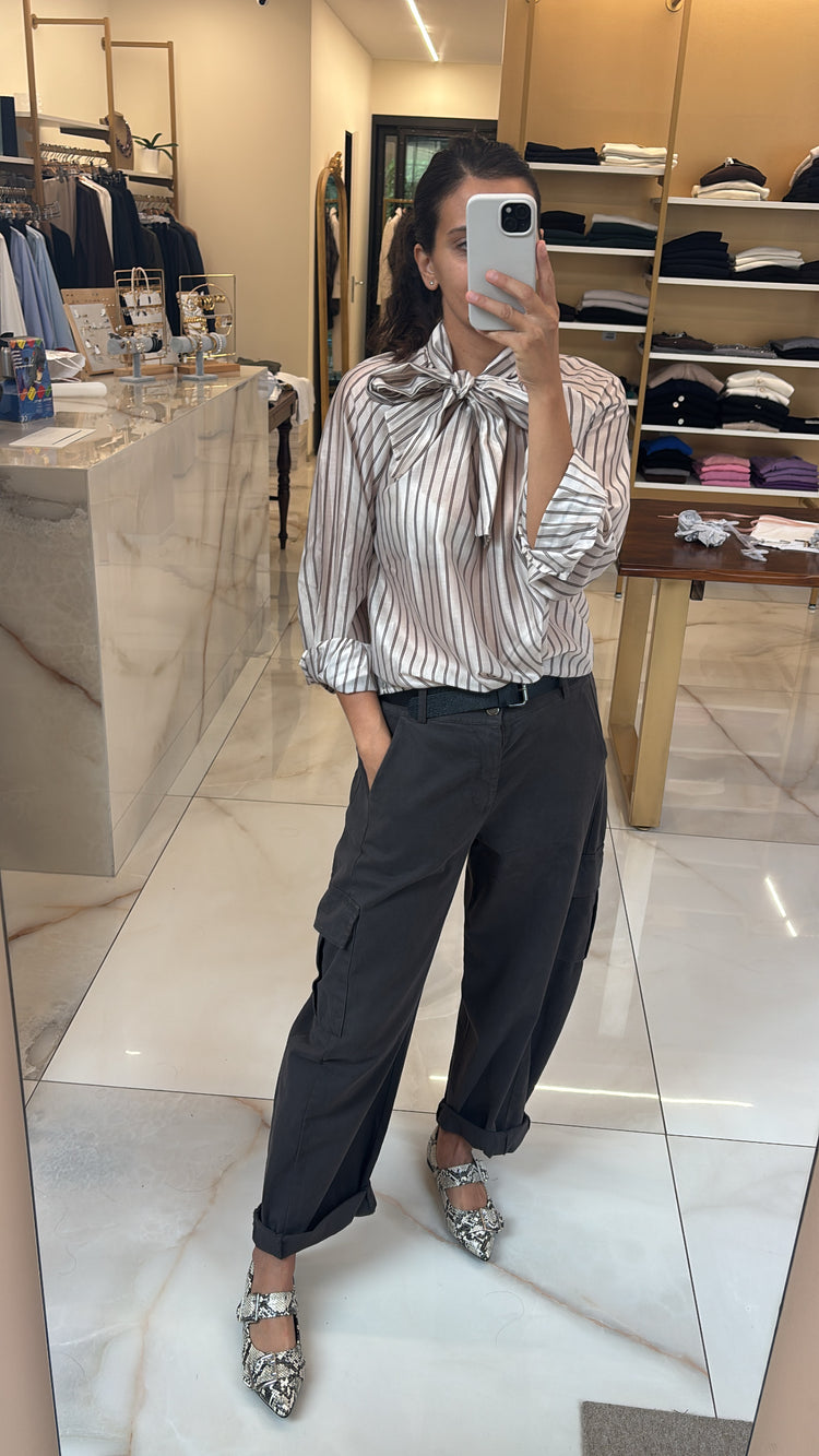 SUSY MIX - CAMICIA GESSATA - LATTE