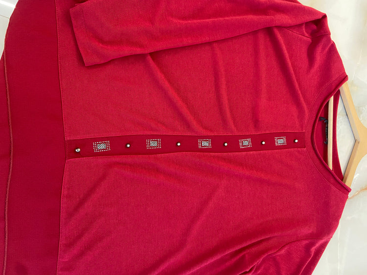 MARGARET - MAGLIONE XXL ROSSO