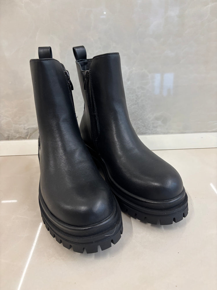 STIVALETTO BASSO LISCIO - NERO