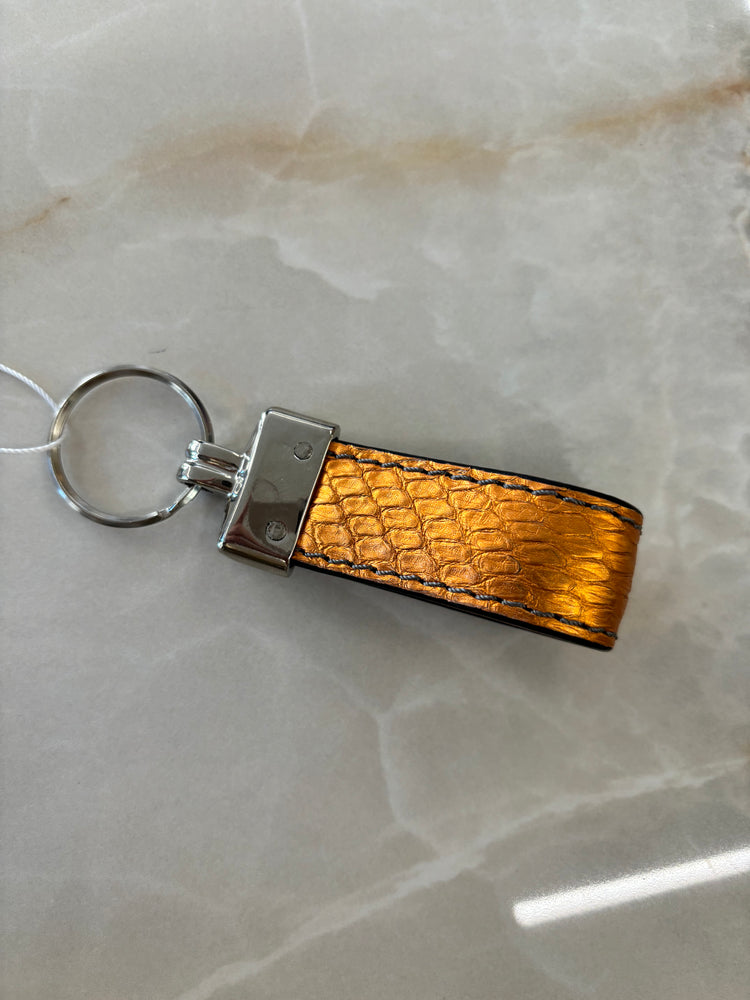 PORTACHIAVI IN PELLE - ARANCIO