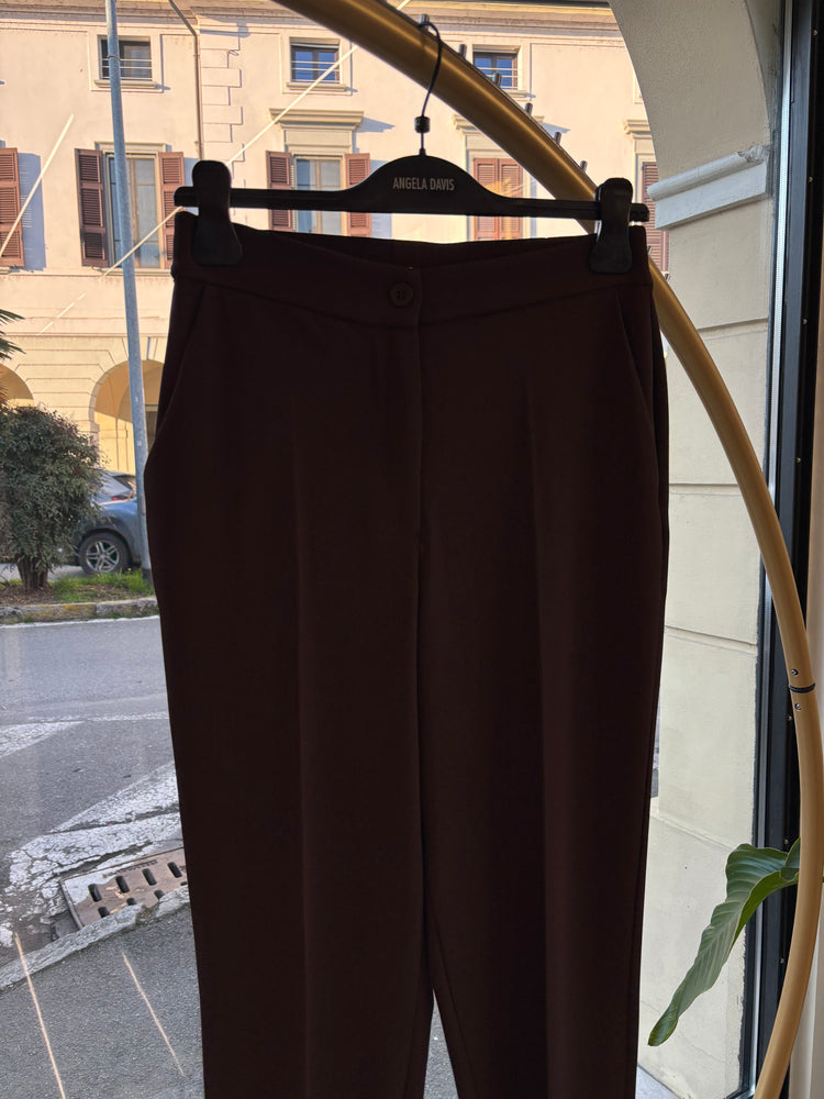 ANGELA DAVIS - PANTALONE CON COULISSE - CIOCCOLATO