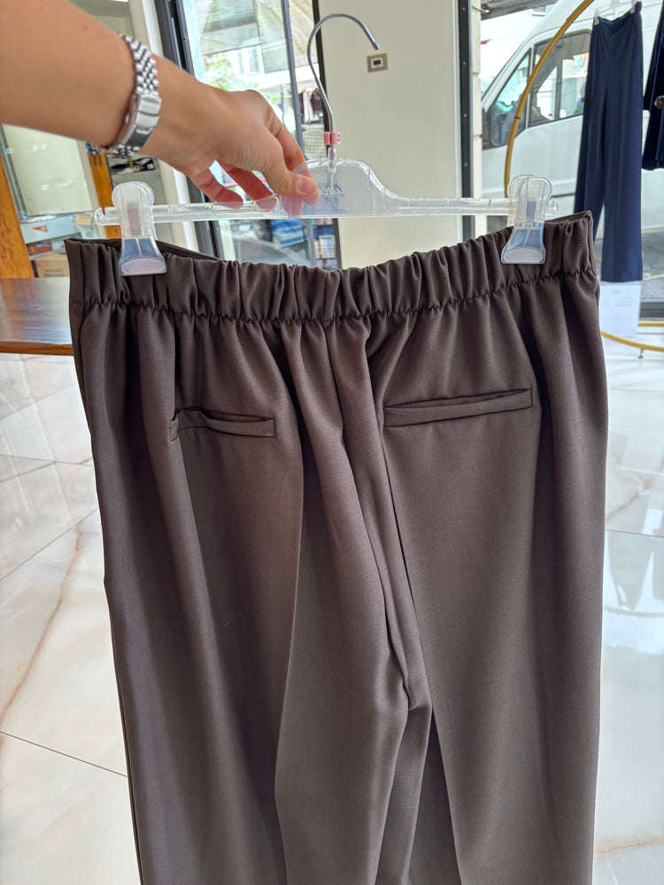 SUSY STAR - PANTALONI PALAZZO  - CHOCO