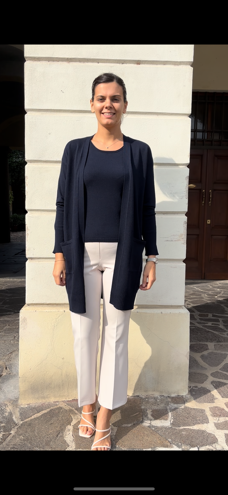 DANIEL & MAYER - CARDIGAN LUNGO - BLU