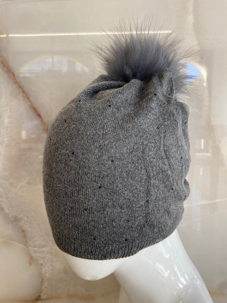 BERRETTA CON PON PON - AGATEA - GRIGIO SCURO