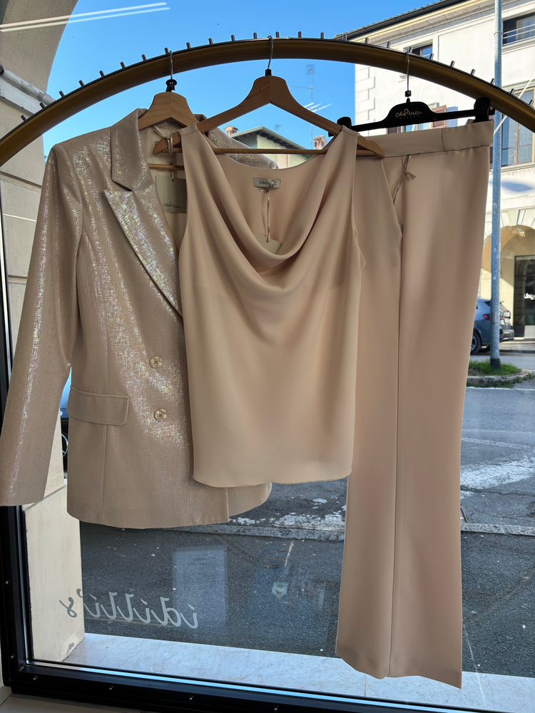 CARMEN - TAILLEUR LAME' - GIACCA - PANNA