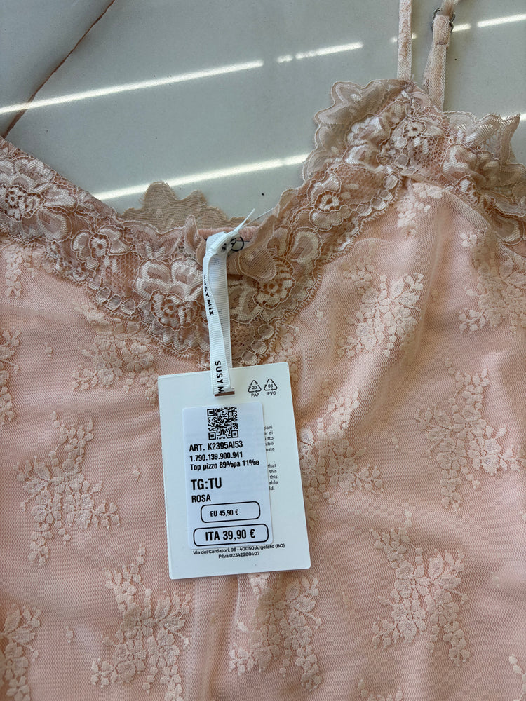 Susy mix - top pizzo - rosa