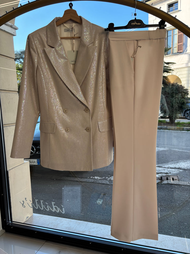 CARMEN - TAILLEUR LAME' - GIACCA - PANNA