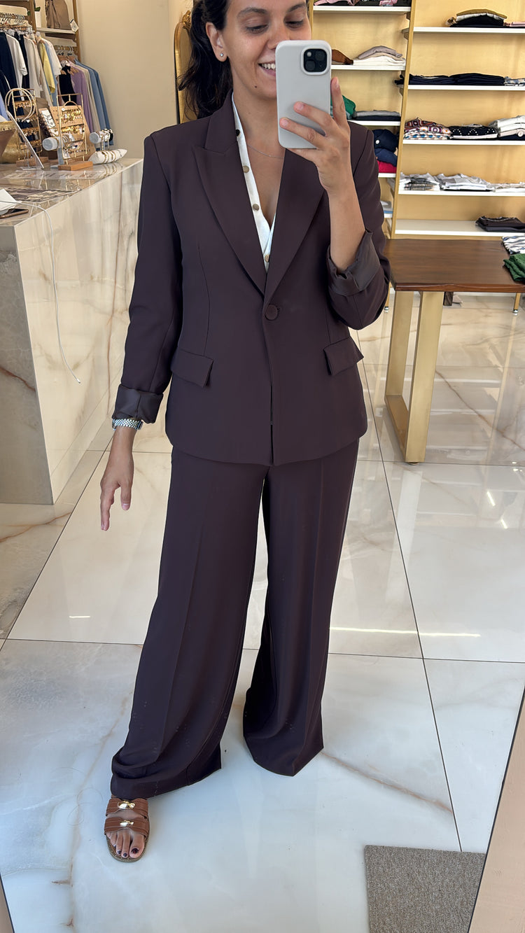 ANGELA DAVIS - TAILLEUR SUSANNE PANTALONE - CIOCCOLATO