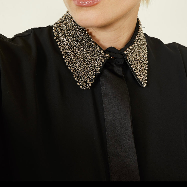 SOUVENIR - CAMICIA CON DETTAGLIO - NERA