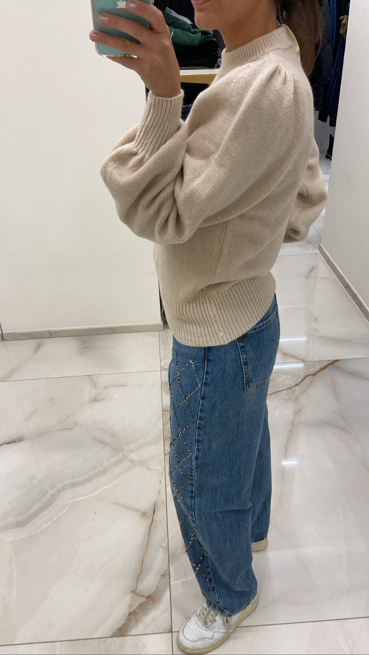 SOUVENIR ⭐ - JEANS - PAILLETTES - S