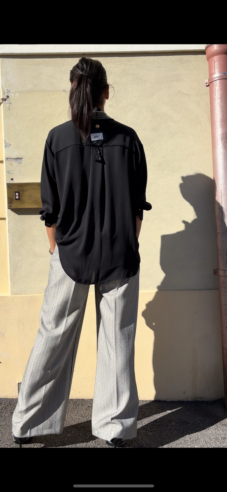 SOUVENIR - CAMICIA CON DETTAGLIO - NERA