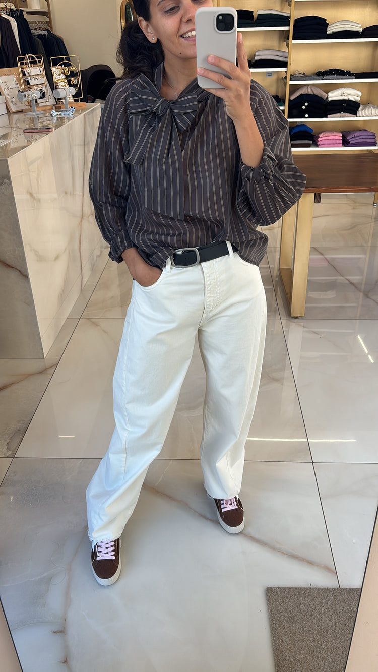 SUSY MIX - CAMICIA GESSATA - MORO