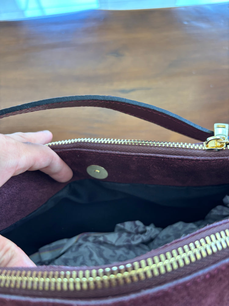 BORSA MEDIA C/TRACOLLA - BURGUNDY