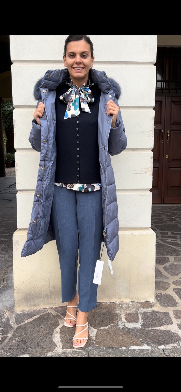 DANIEL &  MAYER -  MAGLIONE CON BOTTONI - BLU