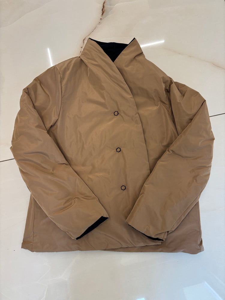 CARMEN - GIUBBINO DOUBLE FACE - BLU E BISCOTTO