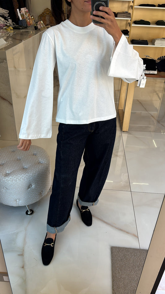 SUSY MIX - MAGLIA MANICA SVASATA - LATTE
