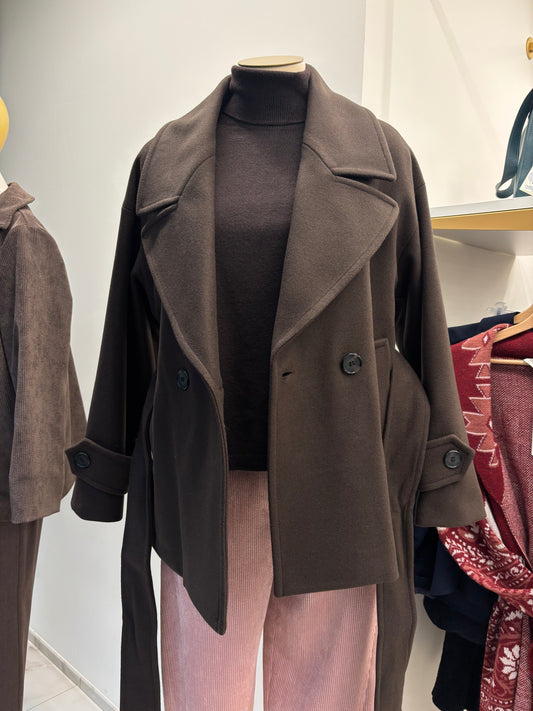 SOUVENIR - CAPPOTTO CORTO - CHOCO