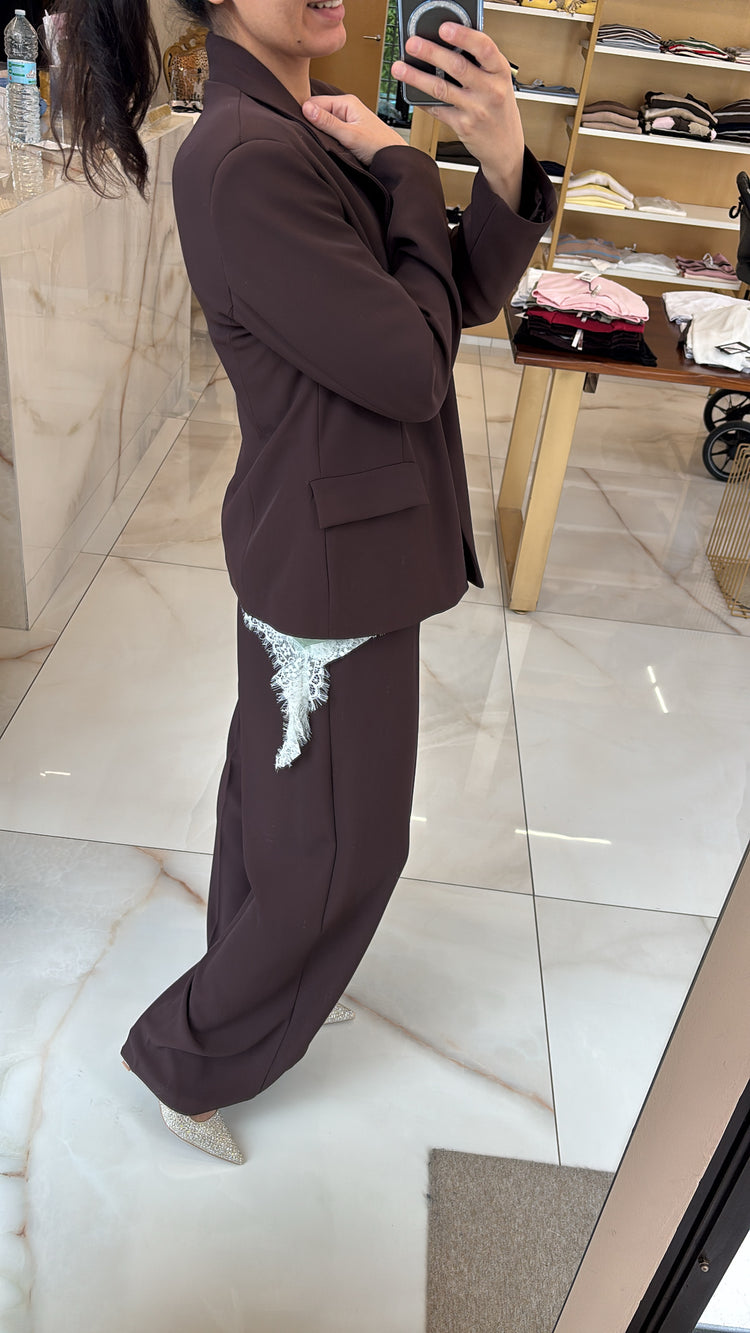 ANGELA DAVIS - TAILLEUR SUSANNE GIACCA - CIOCCOLATO