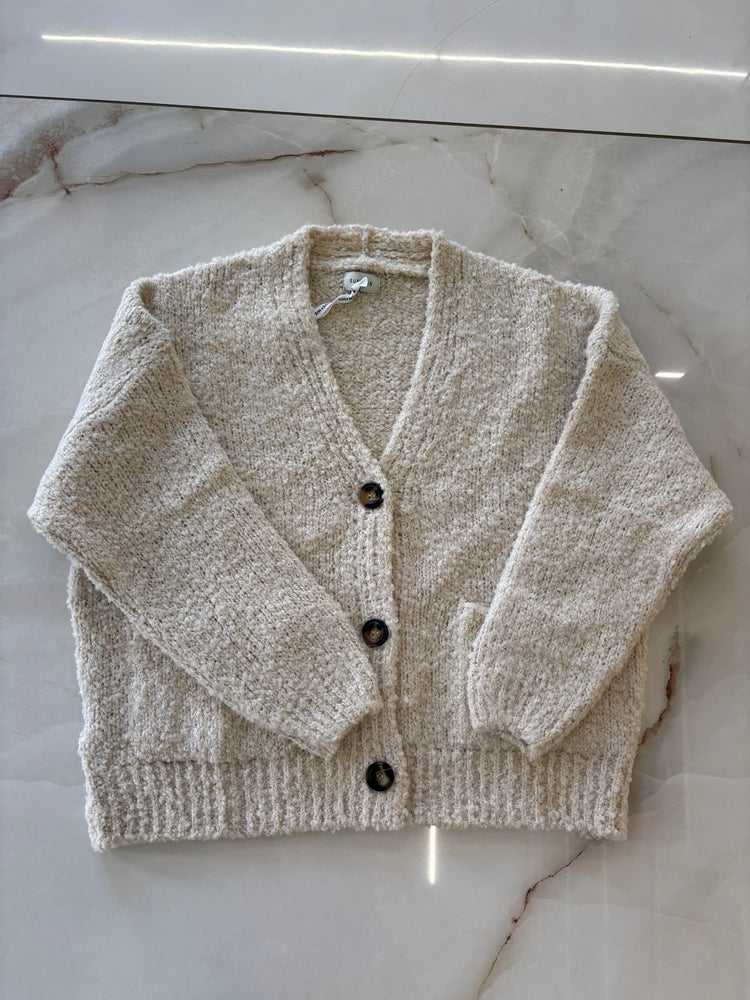 SUSY MIX - CARDIGAN BOUCLE - PANNA
