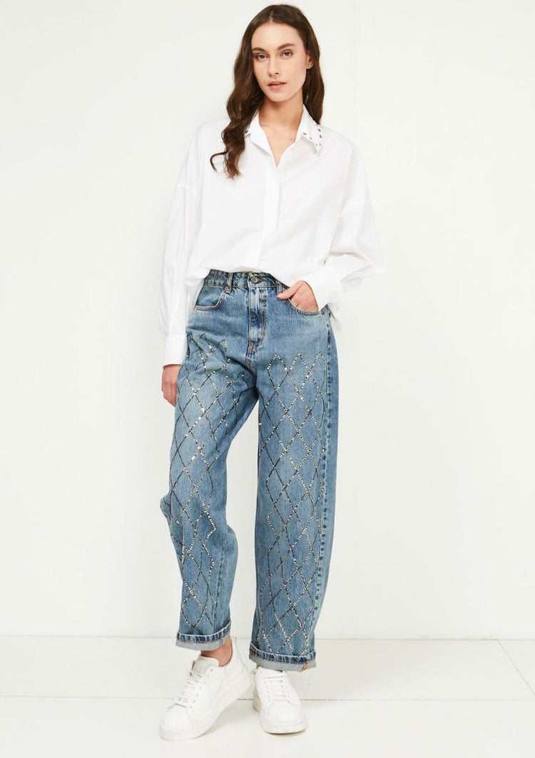 SOUVENIR ⭐ - JEANS - PAILLETTES - S