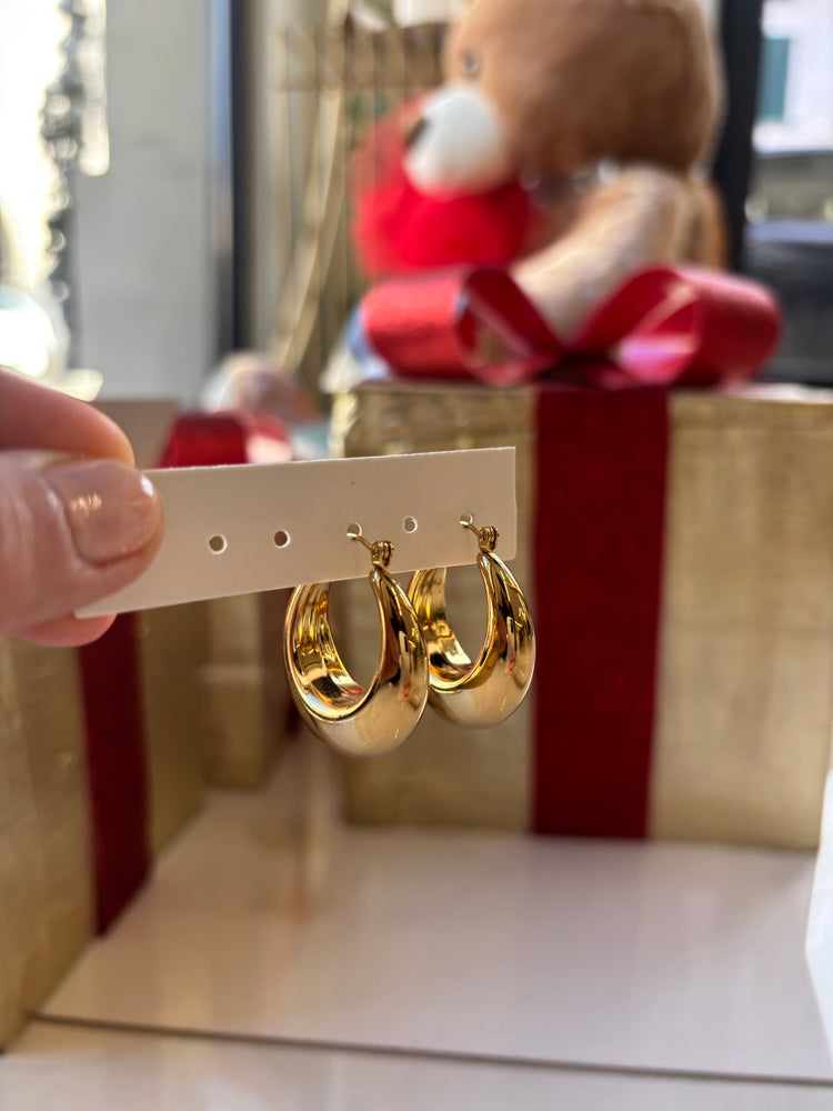 Orecchini gold hoop bold - medio
