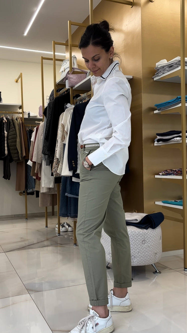 PANTALONE - CHINO -  VERDE MILITARE