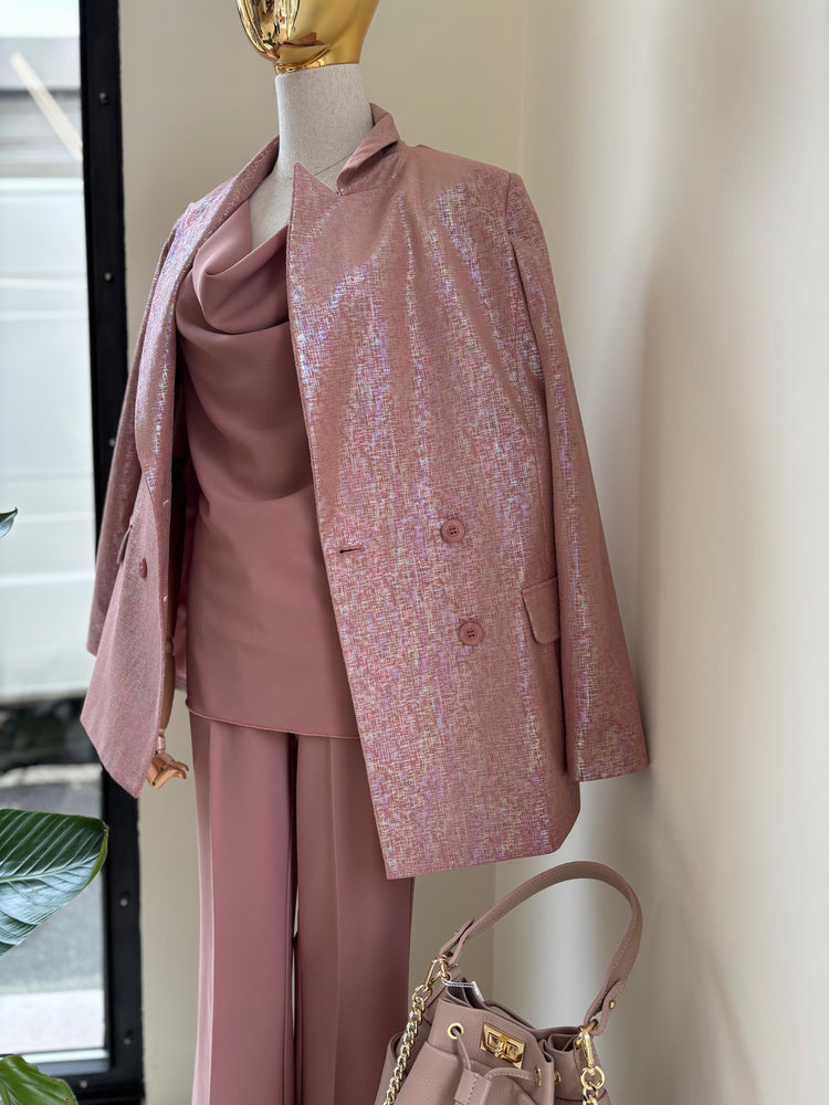 CARMEN - TAILLEUR LAME' - GIACCA - ROSA