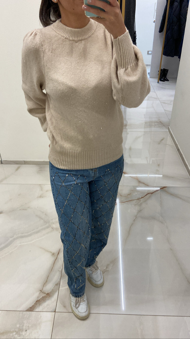 SOUVENIR ⭐ - JEANS - PAILLETTES - S