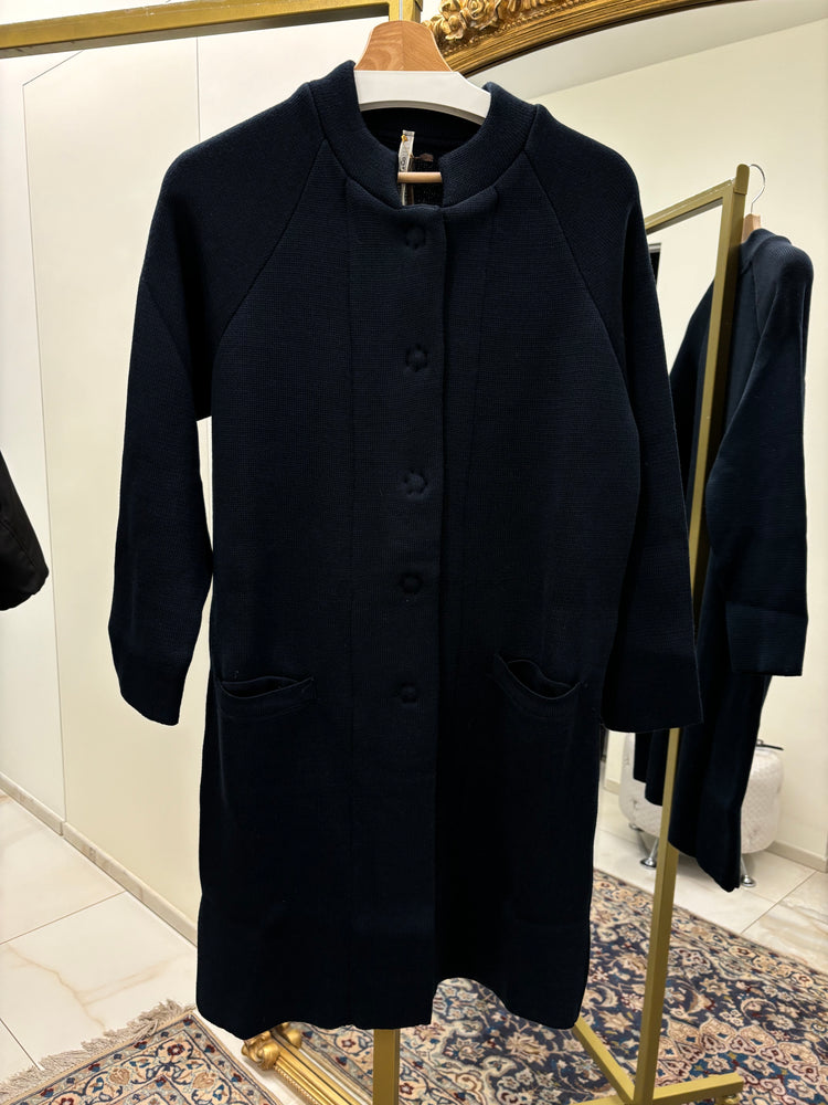MARGARET - CAPPOTTO IN MAGLIA - BLU