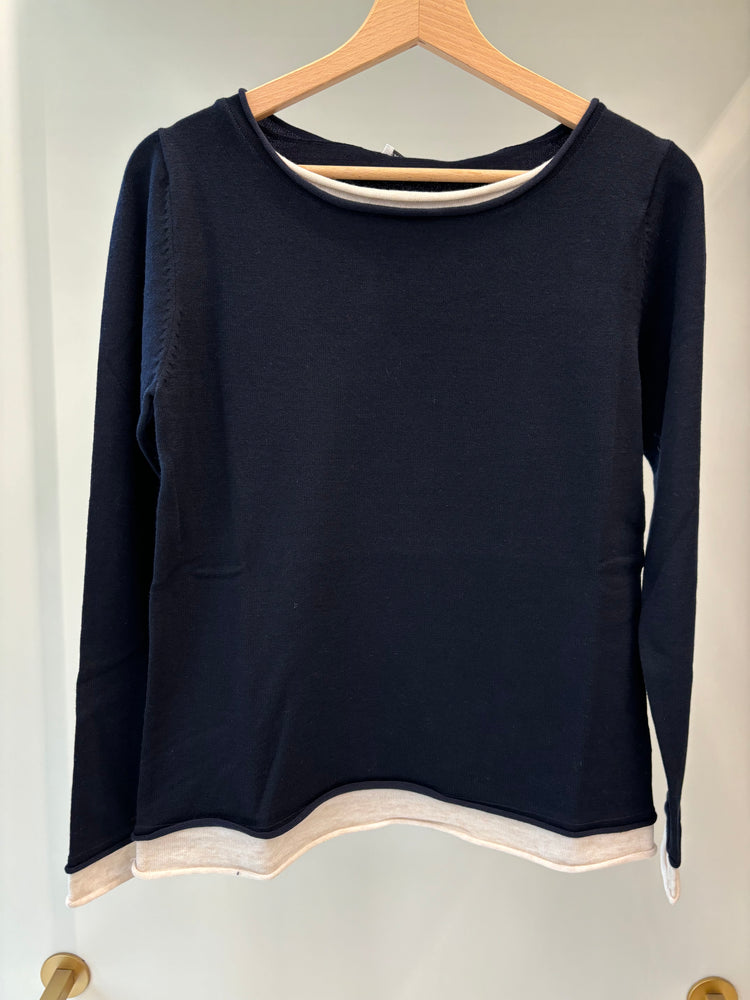 DANIEL & MAYER - MAGLIONE "DOPPIO" - BLU