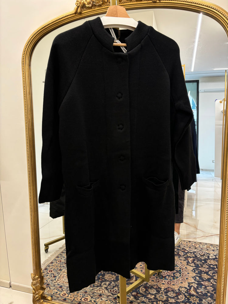 MARGARET - CAPPOTTO IN MAGLIA - NERO