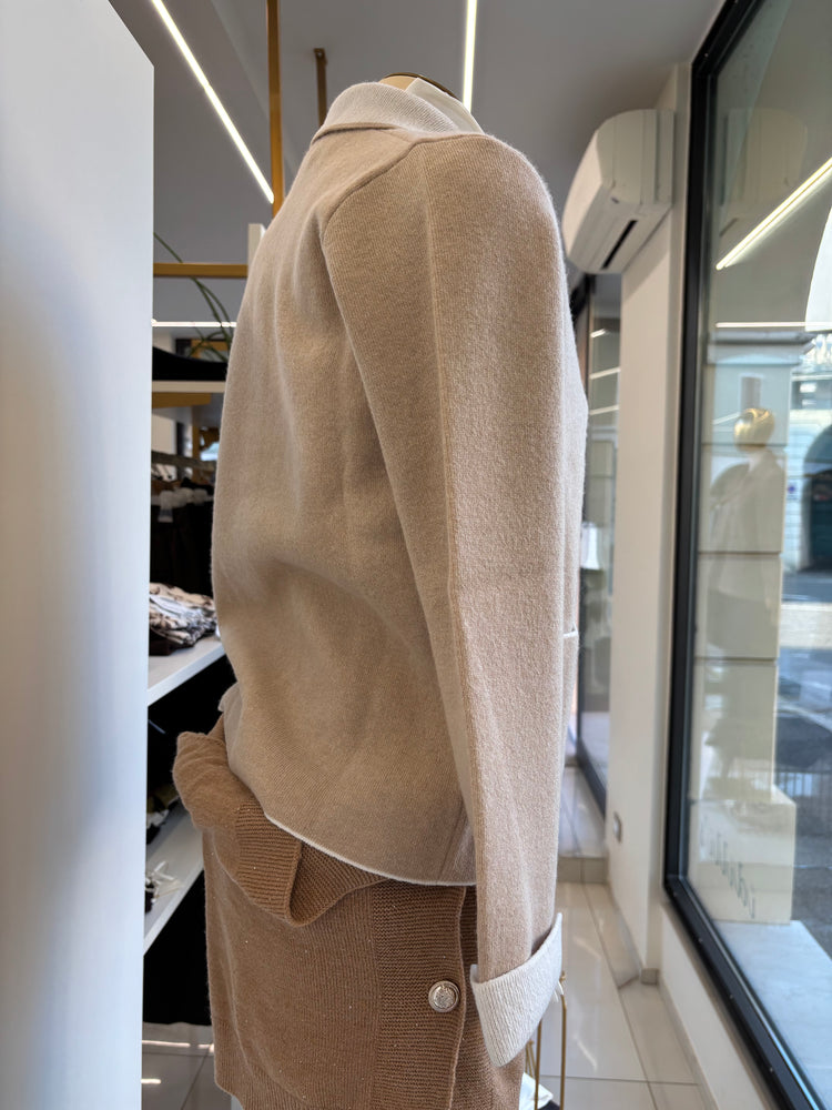 DANIEL E MAYER - GIACCA IN MAGLIA - BEIGE