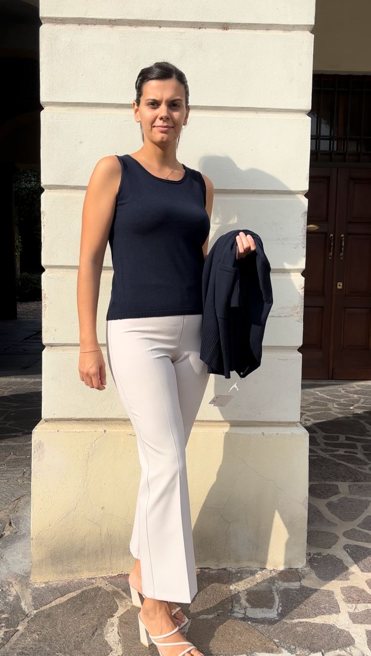 DANIEL & MAYER - PANTALONE BASICO ZAMPA cod. CAMERON - BEIGE