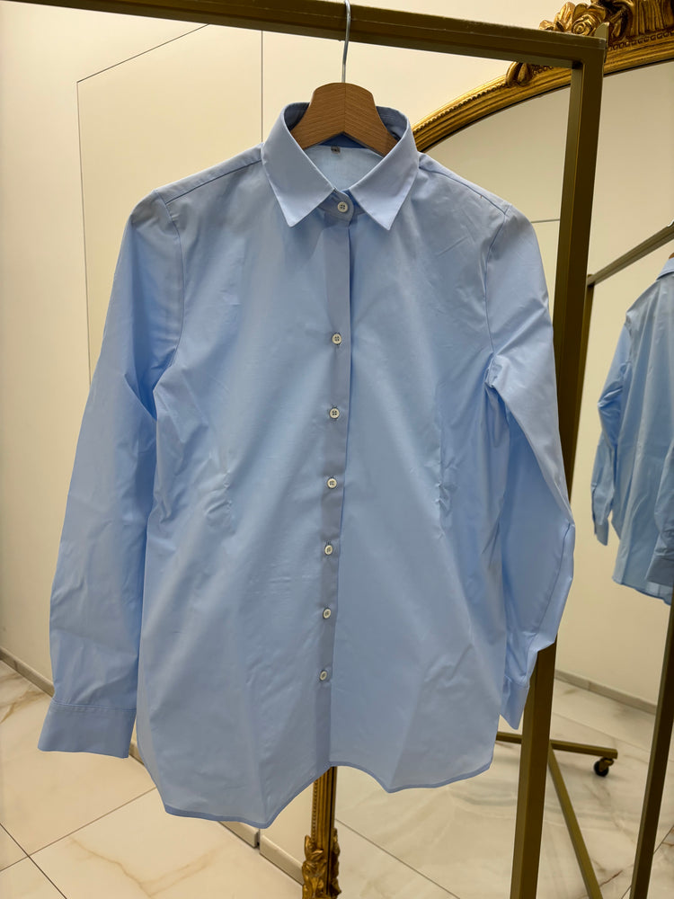 DANIEL & MAYER - CAMICIA IN COTONE BASICA - AZZURRA
