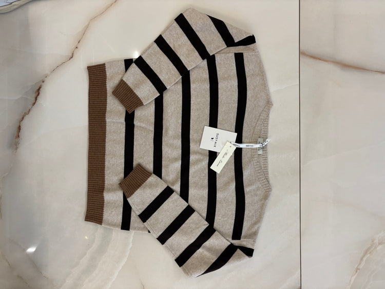 SUSY MIX - MAGLIA RIGATA - CAMMELLO