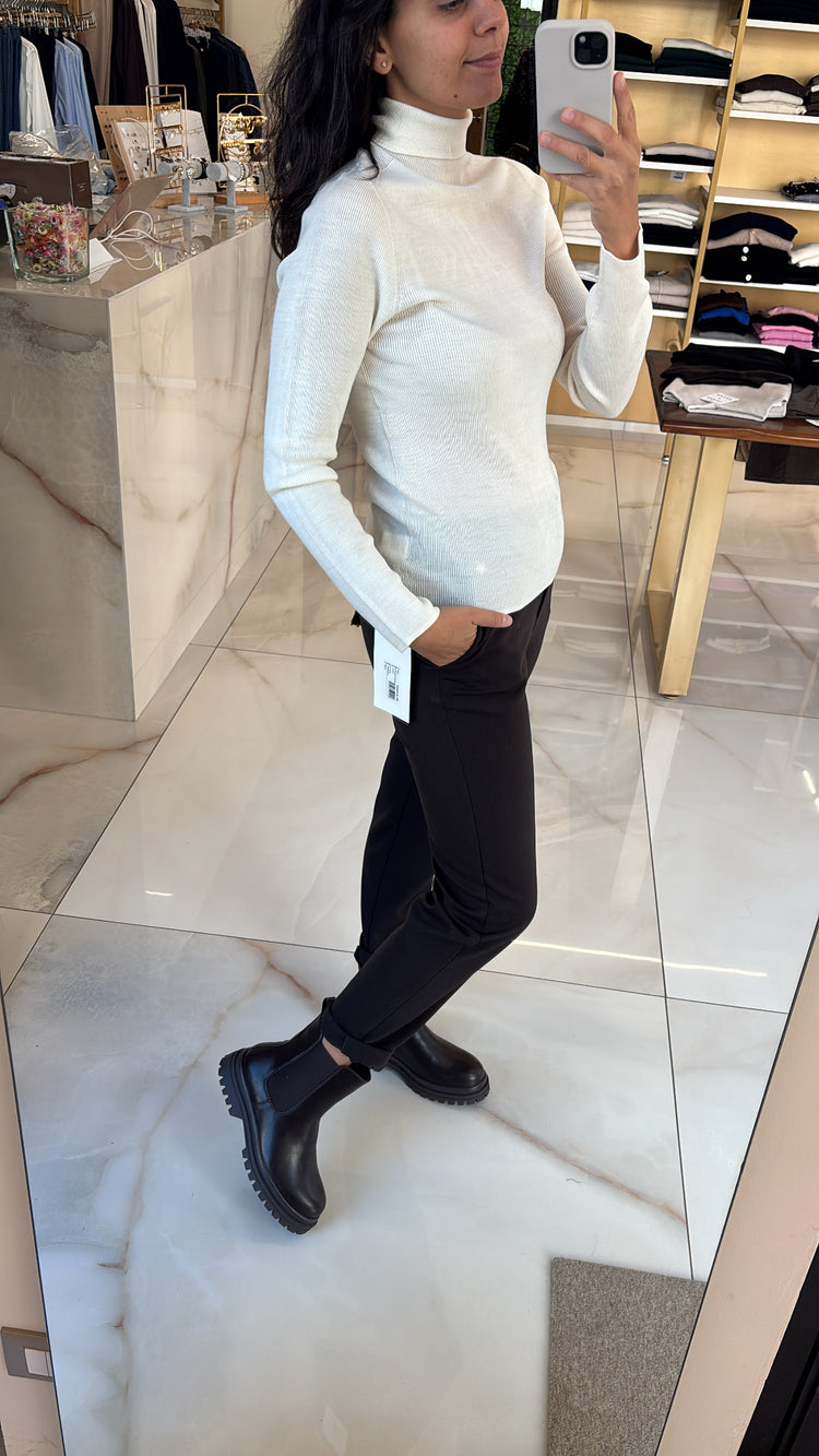 STIVALETTO BASSO LISCIO - MARRONE