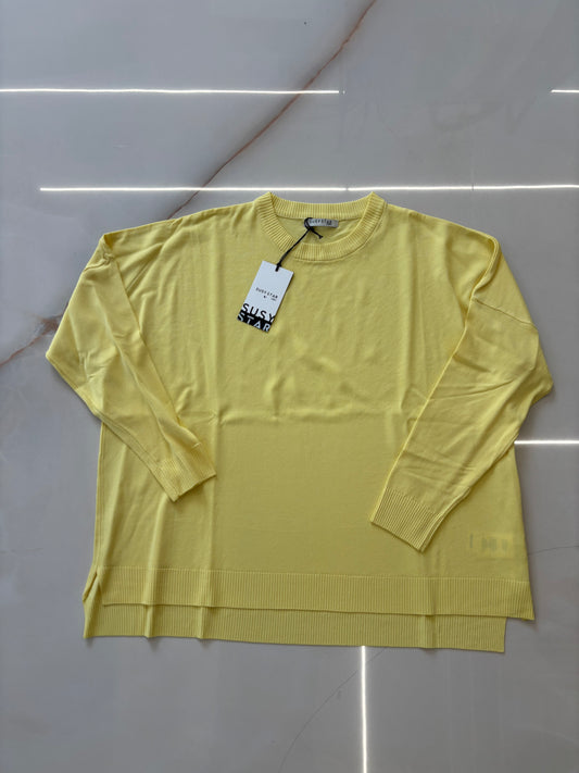 Susy Star - Maglia collo Girocollo - giallo