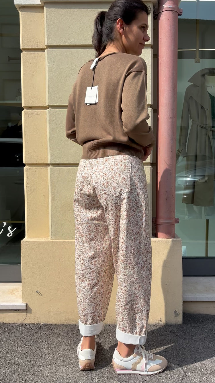 TENSIONE IN - MAGLIA CUT OUT - CHOCO MELANGE