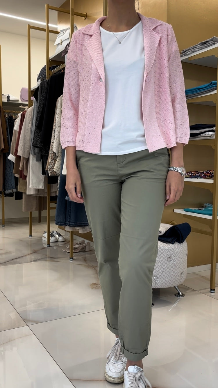 PANTALONE - CHINO -  VERDE MILITARE