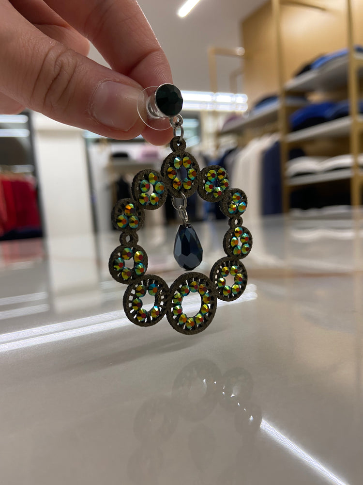 ORECCHINI - VERDE MILITARE