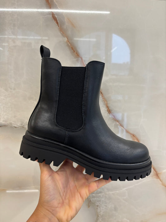 STIVALETTO BASSO LISCIO - NERO