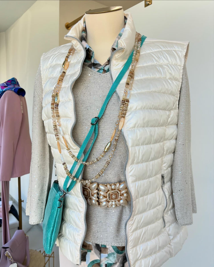 DANIEL & MAYER - GIUBBINO SMANICATO - BIANCO PERLA