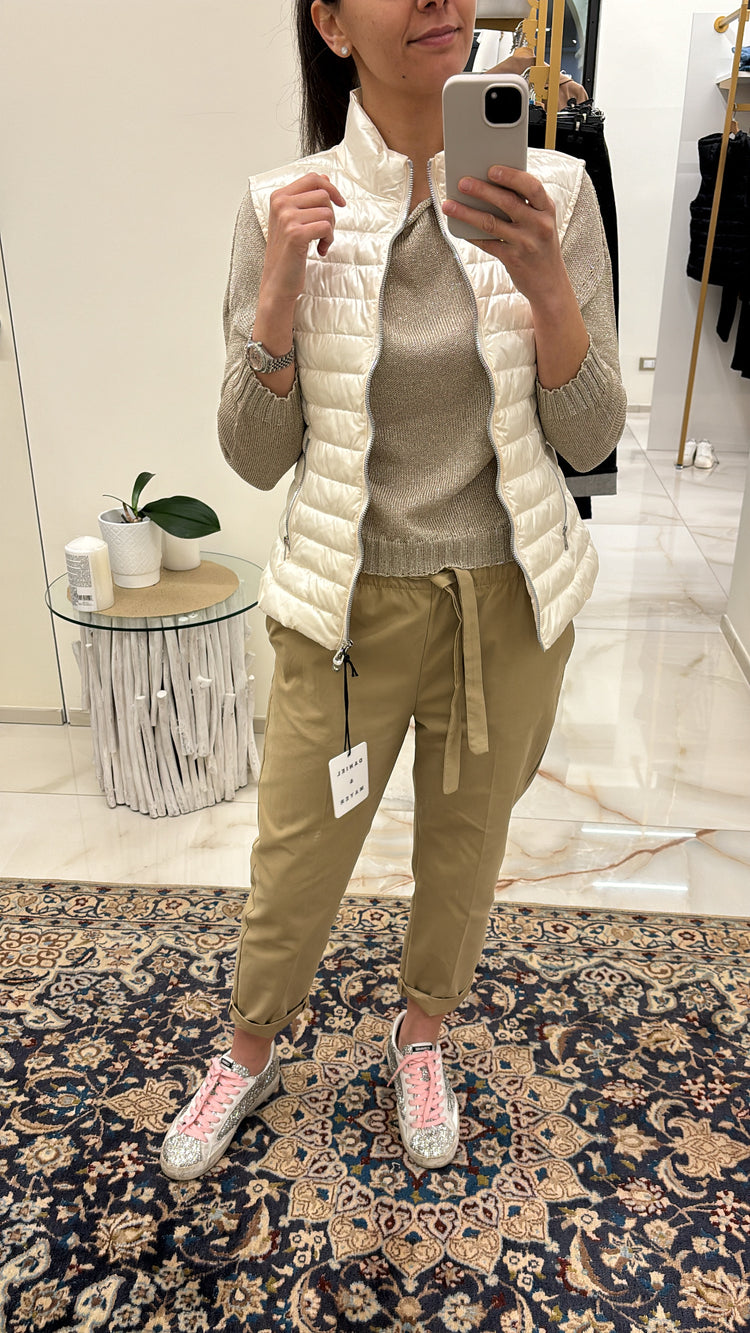 DANIEL & MAYER - GIUBBINO SMANICATO - BIANCO PERLA