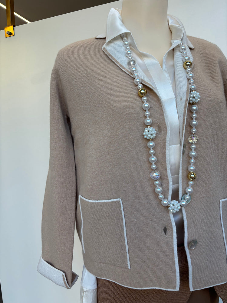 DANIEL E MAYER - GIACCA IN MAGLIA - BEIGE