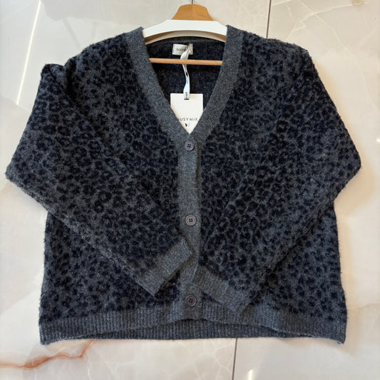 SUSY MIX - CARDIGAN MACULATO LUREX - GRIGIO