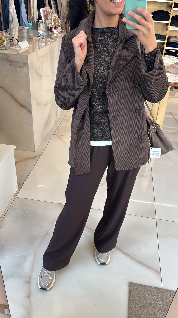 CARMEN - MAGLIONE GIROCOLLO - MARRONE