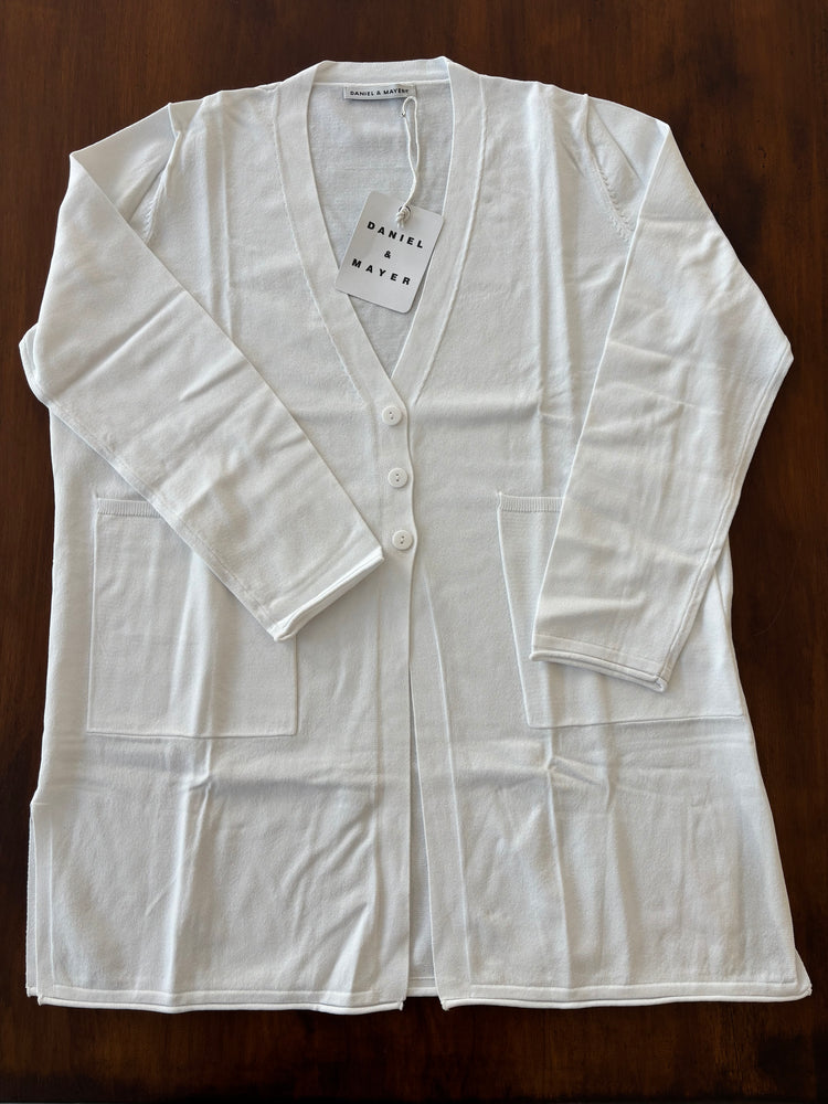 DANIEL & MAYER - CARDIGAN LUNGO - BIANCO