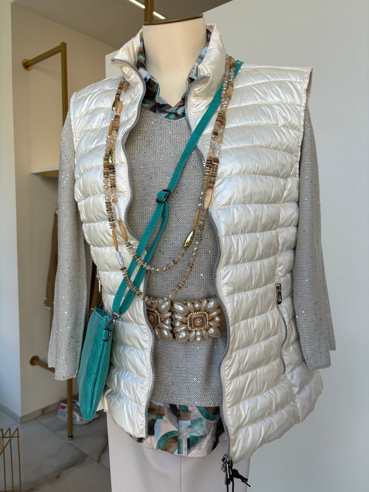 DANIEL & MAYER - GIUBBINO SMANICATO - BIANCO PERLA