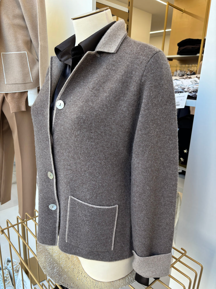 DANIEL E MAYER - GIACCA IN MAGLIA - MORO